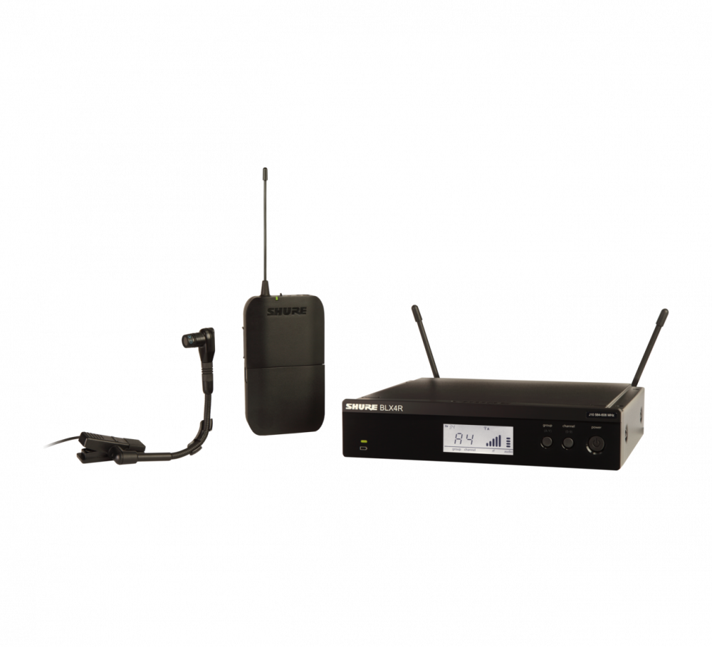 BLX14R/B98-H10 Wireless Rack-mount Instrument System with Beta 98H/C Clip-on Gooseneck Microphone