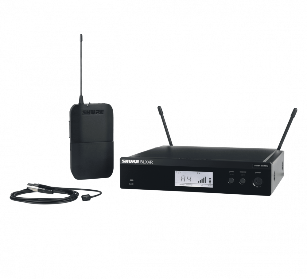 BLX14R/W93-H10 Wireless Rack-mount Presenter System with WL93 Miniature Lavalier Microphone