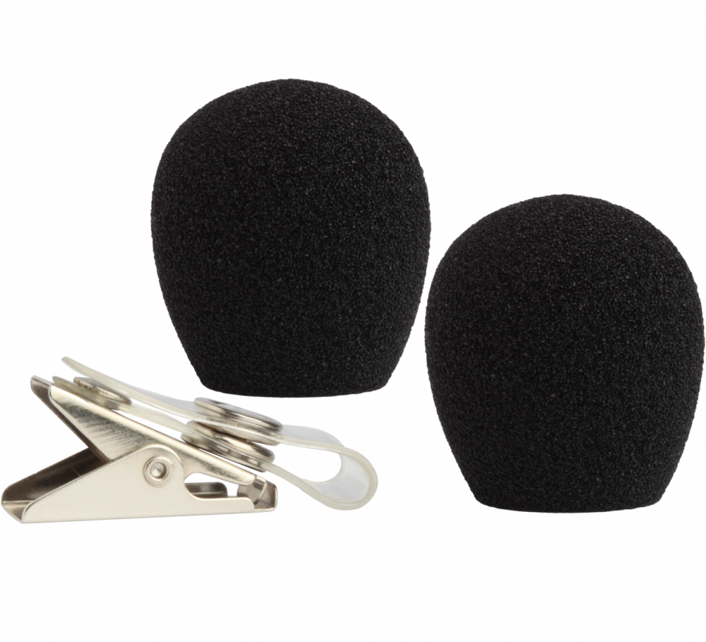 RK318WS Headset Microphone Windscreen and Clothing Clip