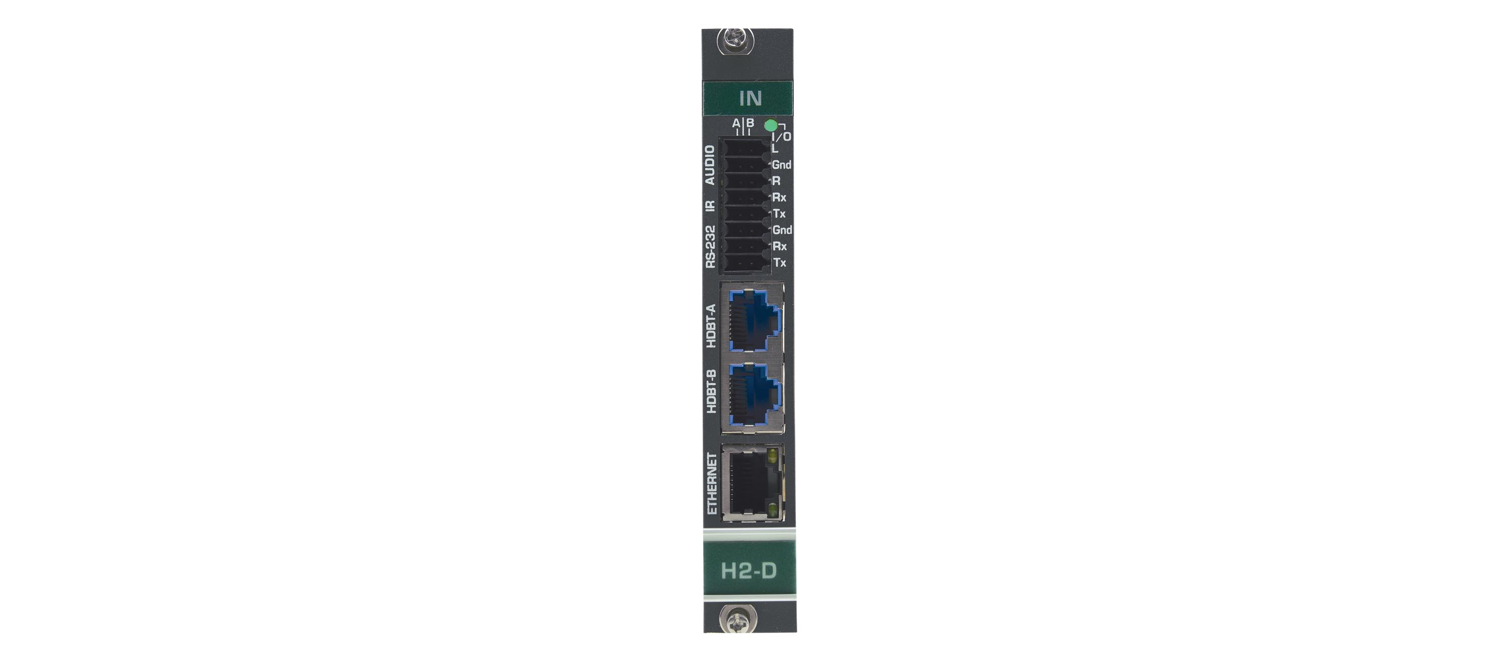 DTAXRD2-IN2-F34/STANDALONE 2–Channel 4K HDR HDMI over HDBaseT 2.0 DSC Input Card with Analog Audio