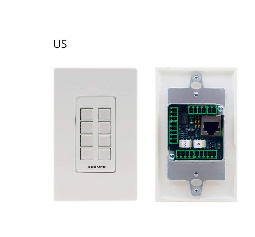 RC-308 8–button PoE and I/O Control Keypad
