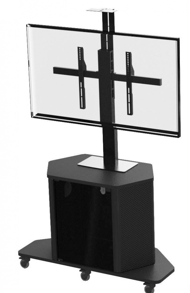 PL3070-S PL3070 Monitor Cart + PM2-S Single Monitor Mount for 37" - 60" Monitors