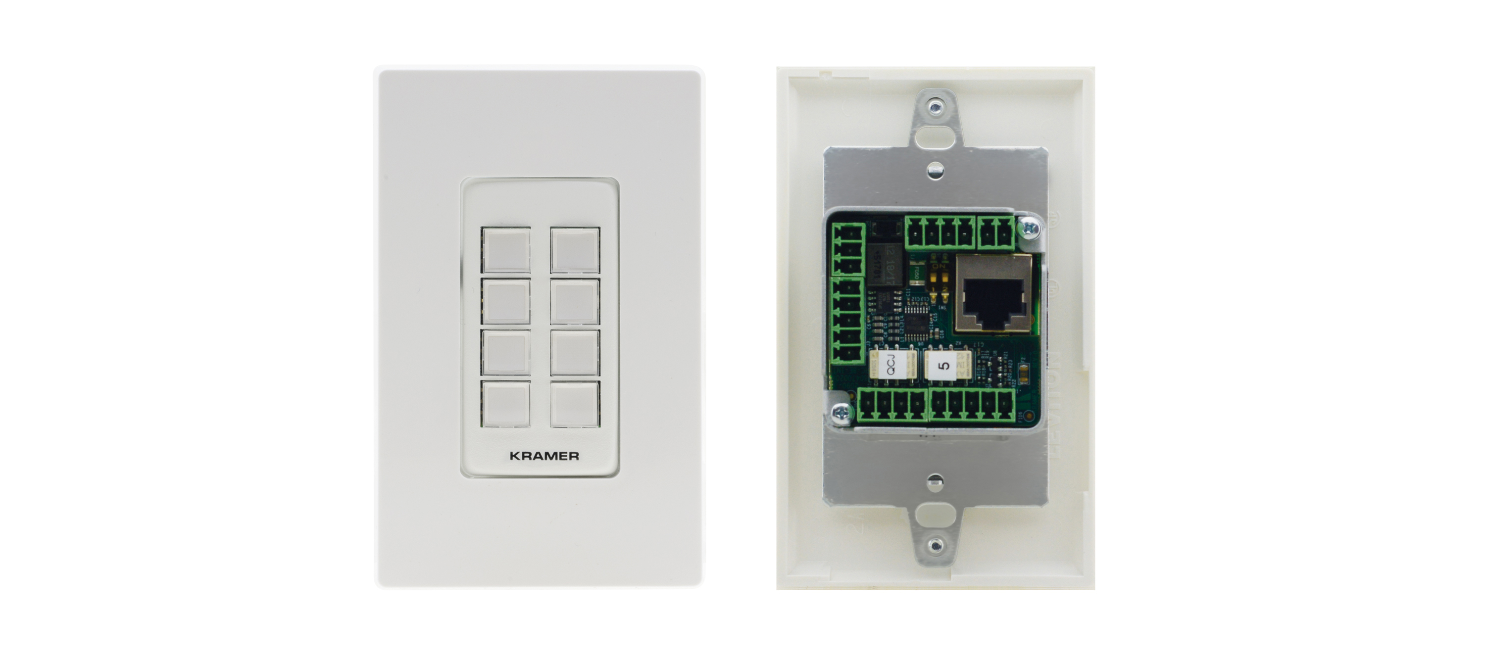 RC-208 8–Button I/O Control Keypad (White/Black)