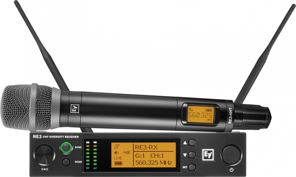 RE3-RE520 UHF Wireless Set Featuring RE520 Condenser Supercardioid Microphone (5L Band / 488 - 524 MHz)