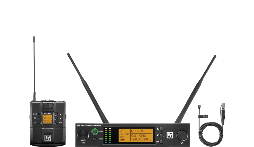 RE3-BPOL-5L UHF Wireless Set Featuring OL3 Omnidirectional Lavalier Microphone (5L Band / 488-524MHz)