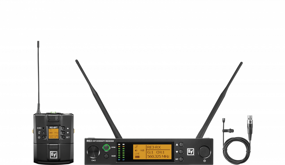 RE3-BPOL-5H UHF Wireless Set Featuring OL3 Omnidirectional Lavalier Microphone (5H Band / 560-596MHz)
