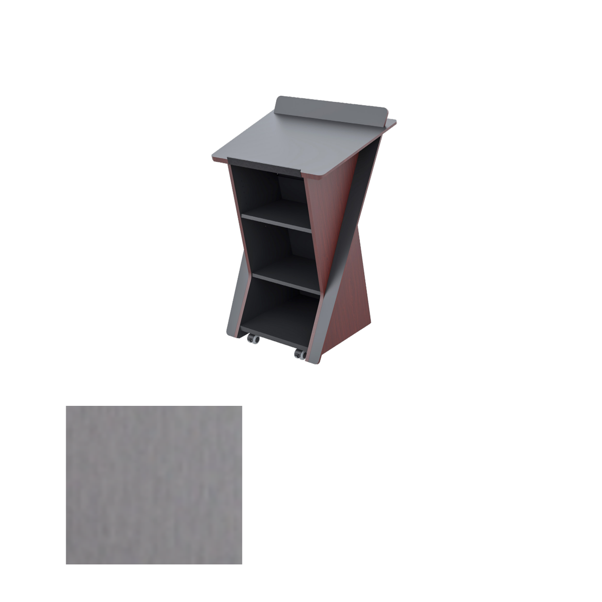 LEX321 BAT Presentation Lectern, Brushed Aluminum