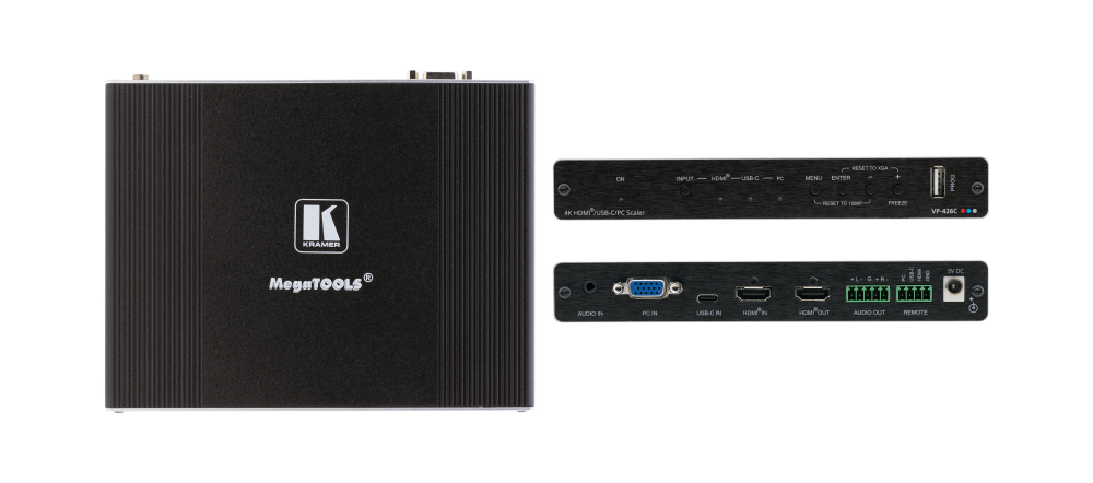 VP-426C 4K 60Hz 4:4:4 HDCP 2.2 HDMI 2.0 PC Scaler with USB-C & VGA