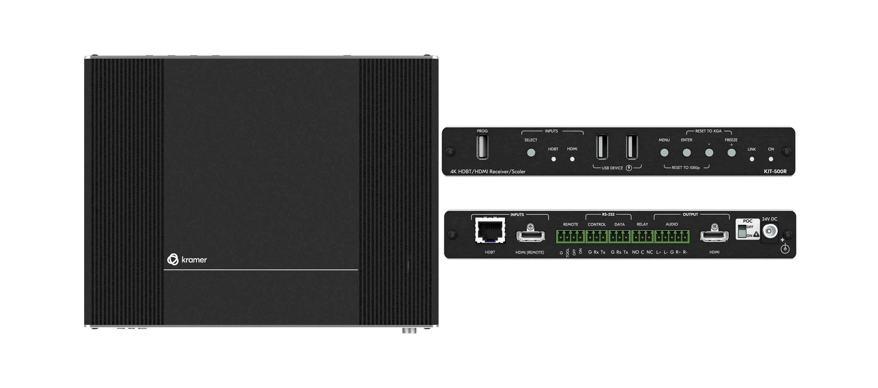 KIT-500 5x2 4K60 USB–C/HDMI Extender/Scaler Matrix Kit