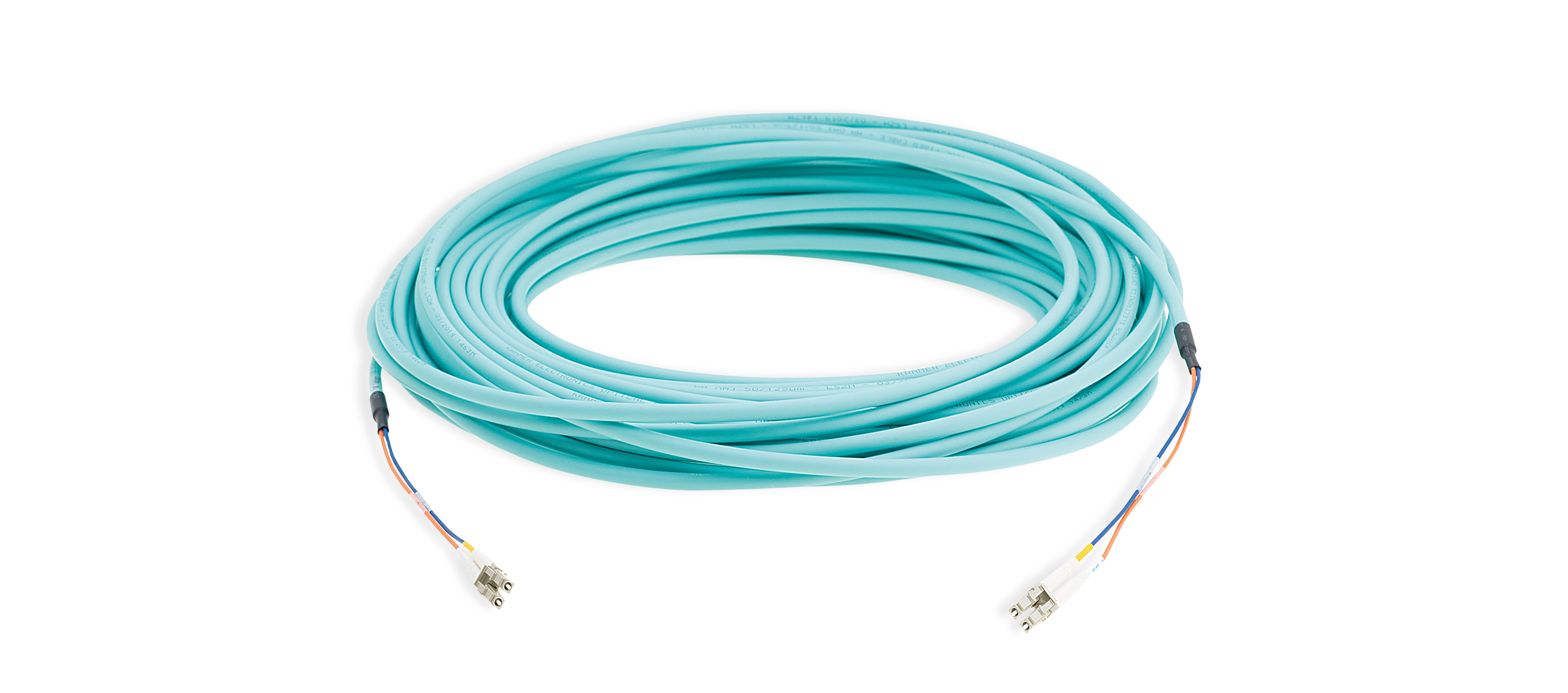 CLS-2LC/OM3-33 2 LC MM OM3 Fiber Optic Cable — Low Smoke & Halogen Free -33'