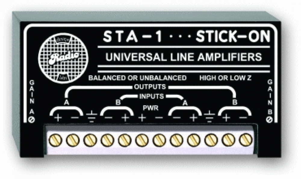 STA-1 Dual Balanced/Unbalanced Line Amplifier -12 to 20 dB Gain