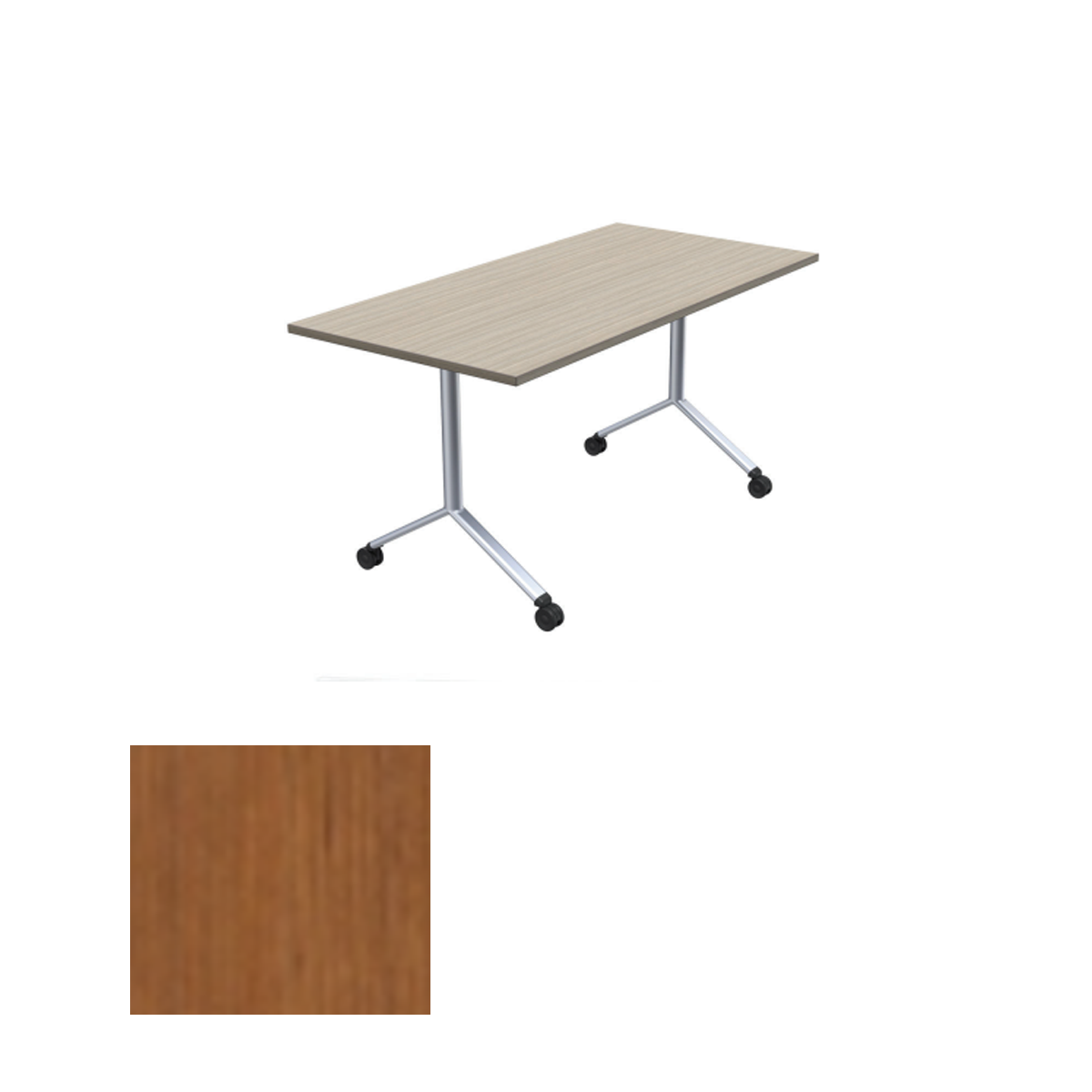 DFYZ6424 BCL Folding Training Desk (62" X 24"), Burma Cherry