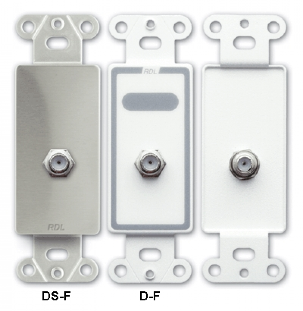 D-F Double Type F Jack on Decora® Wall Plate