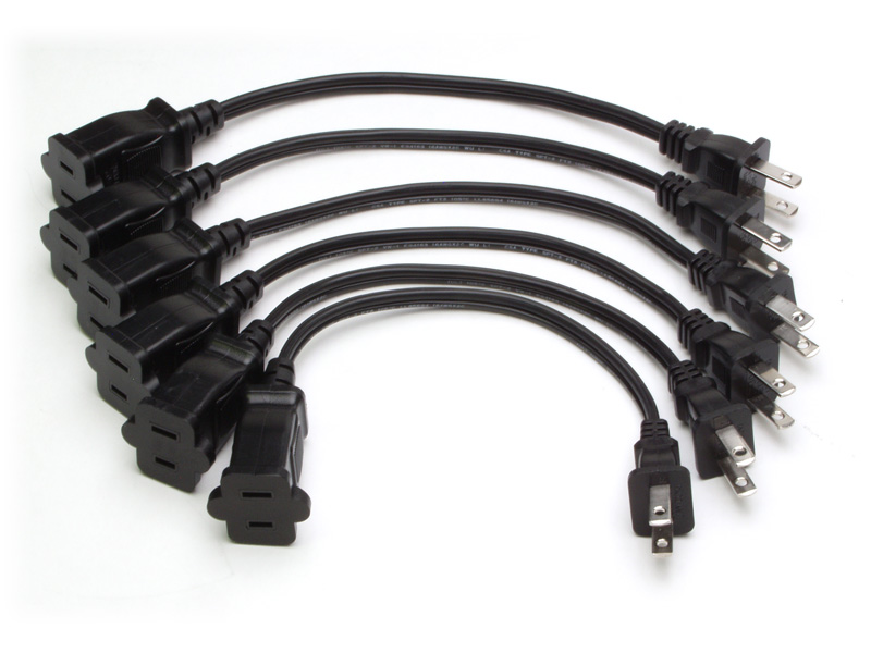 EC-6 AC Power Extension Cord (6 pack) - North American - 6"