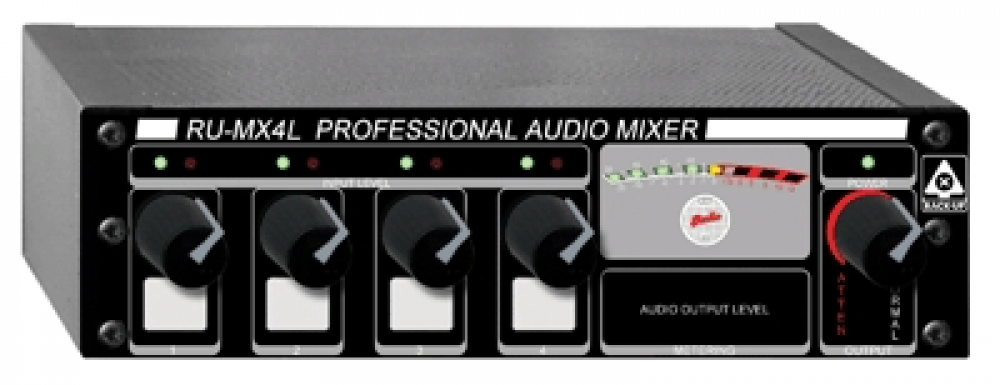 RU-MX4L Professional 4 Channel Line Level Mixer