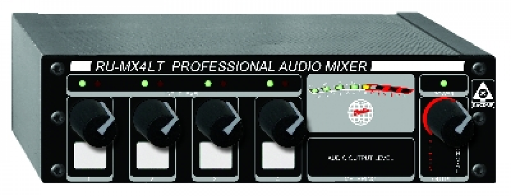 RU-MX4LT Professional 4 Channel Line Level Mixer with Transformer