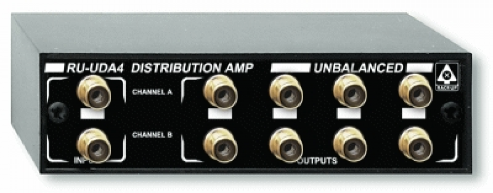 RU-UDA4 Stereo Audio Distribution Amplifier - 2x4 - RCA Jacks