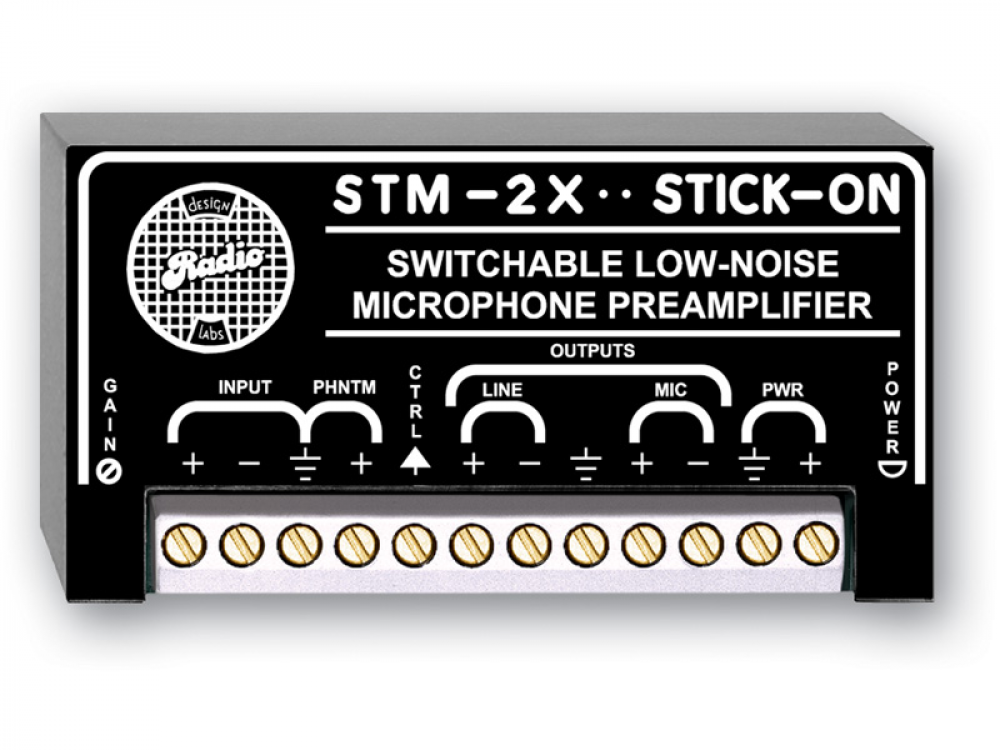 STM-2X Switched Microphone Preamplifier - 35 to 65 dB gain