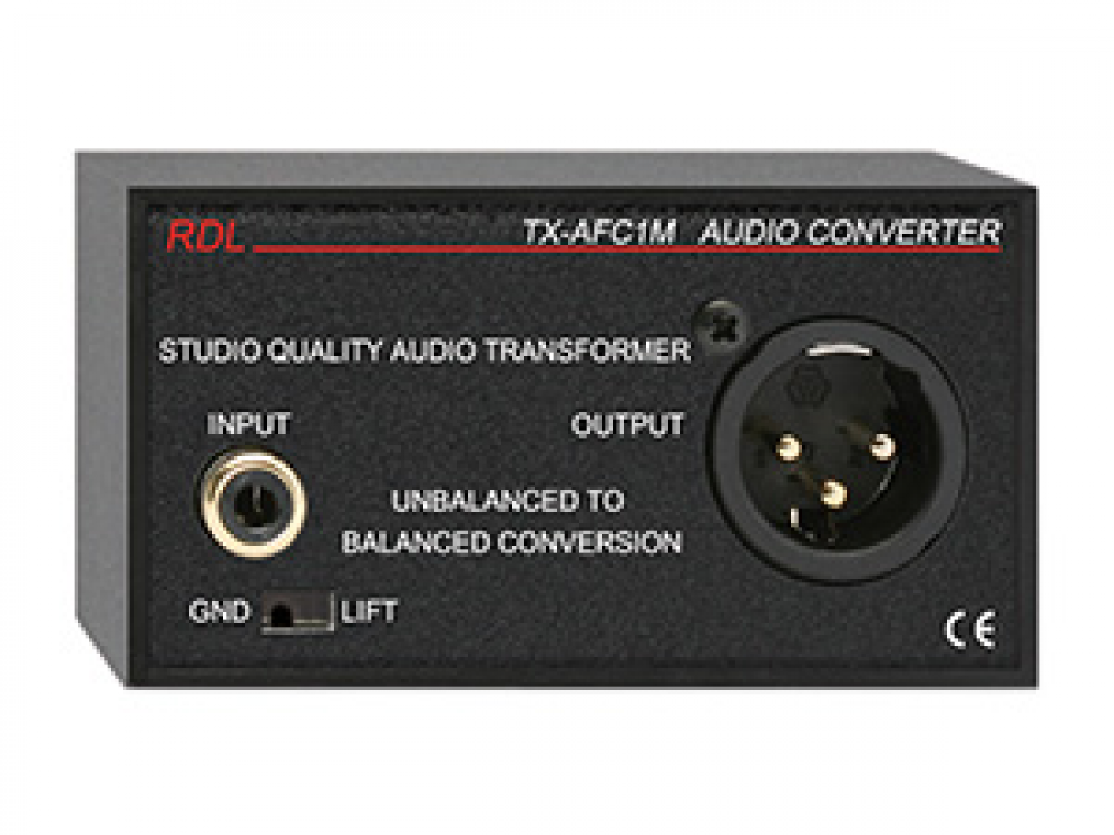 TX-AFC1M Unbalanced to Balanced Audio Transformer - RCA, XLR