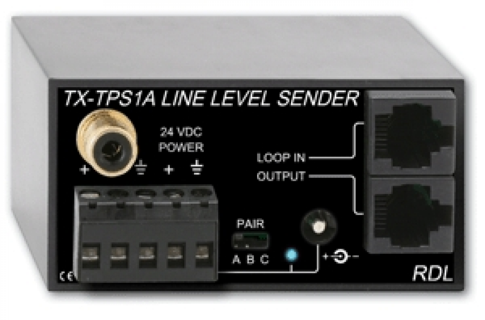 TX-TPS1A Active Single-Pair Sender - Twisted Pair Format-A - Balanced line input