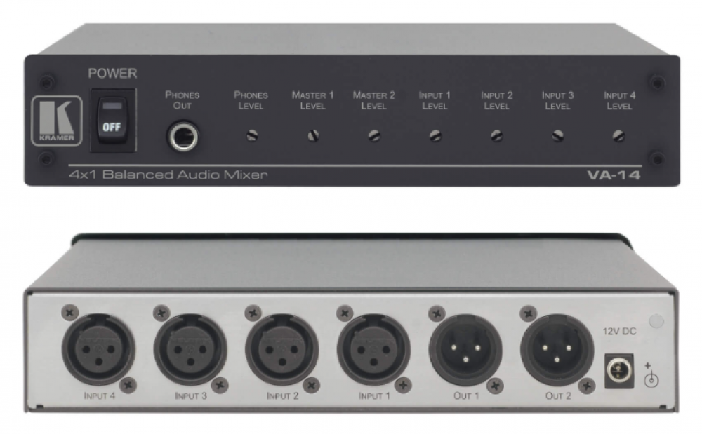 VA-14 4-Channel Balanced Audio Mixer