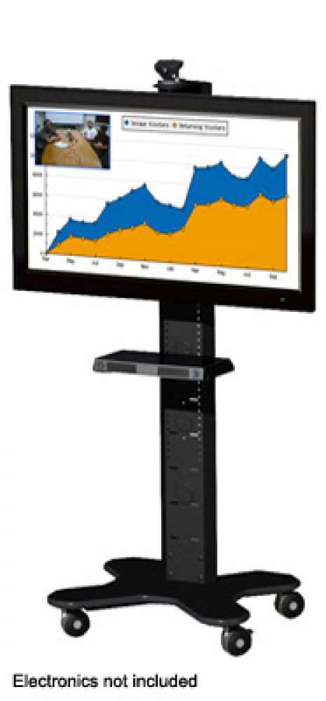 PM-S-FL Mobile Display Stand for Single Monitors