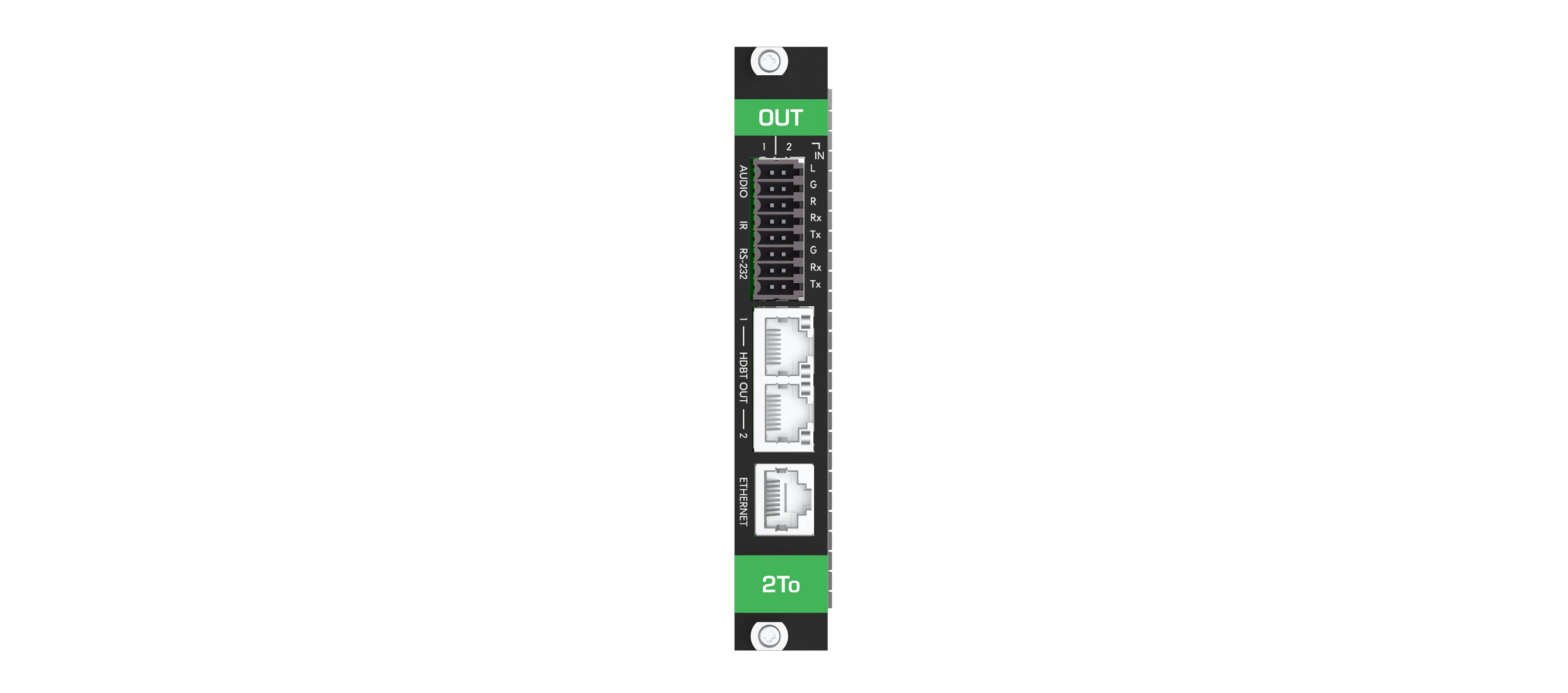 MC3-2To 4K60 HDBT 2xOUT Card with Analog Audio