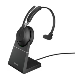 Evolve2 65 - USB-A MS Teams Mono with Charging Stand - Black