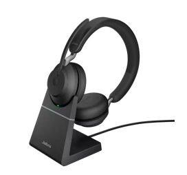 Evolve2 65 - USB-A UC Stereo with Charging Stand Black