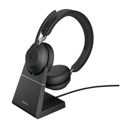 Evolve2 65 - USB-C MS Teams Stereo with Charging Stand - Black