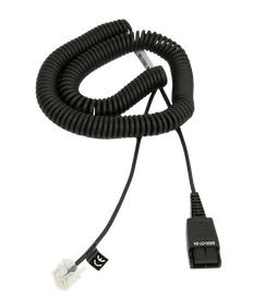 Cord - QD to Modular RJ Extension Coiled Cord for Siemens Open Stage Series