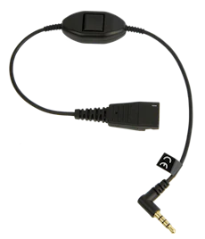 Cord - QD to 3.5 mm Jack with Answer/End Button for Smartphones