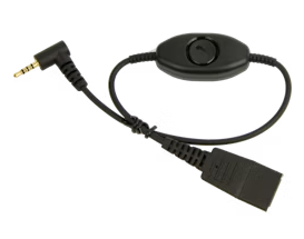 Quick Disconnect (QD) to 2.5 mm Jack Cord, With answer/end button