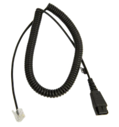 Cord 2m coiled w 2.5mm plug Jabra Cord QD to 2.5 mm Jack coiled cord