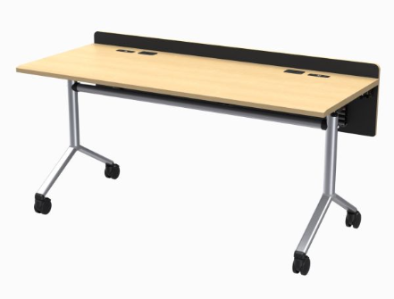 MFT6024-2P FMT Modular Folding Table System - 2 Person Table/Desk, Fusion Maple