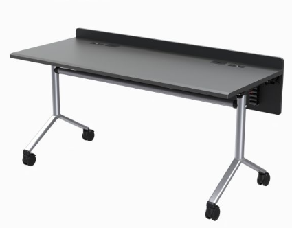 MFT6024-2P SGT Modular Folding Table System - 2 Person Table/Desk, Shark Grey