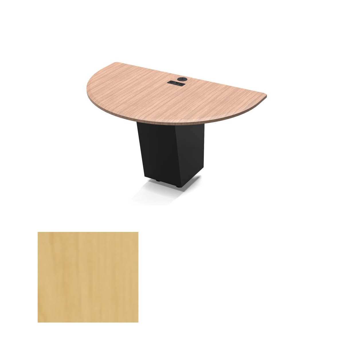 526HR FMT Table - Front Section Only - Half Circle (Seats 3), Fusion Maple