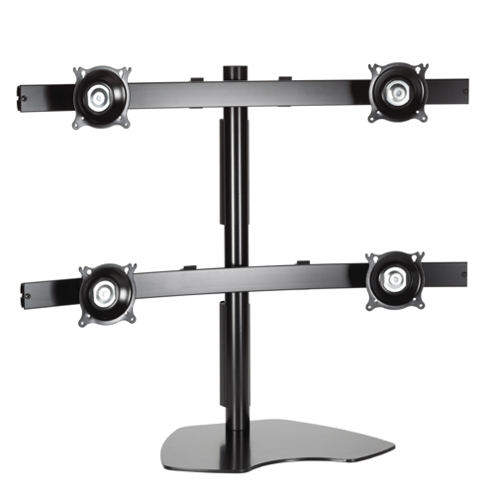 KTP445B Widescreen Quad Monitor Table Stand