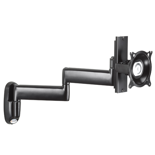 KWD130B Dual Arm Wall Mount with Height Adjustment, Single Monitor