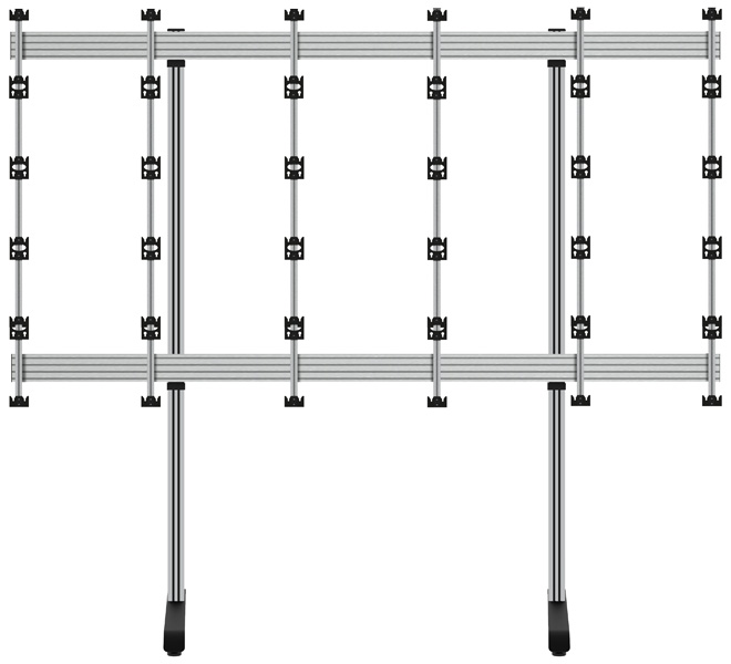 BT93INFWP-S-5X5/BB Floor Stand for INFiLED WP Series 5x5 dvLED Videowall