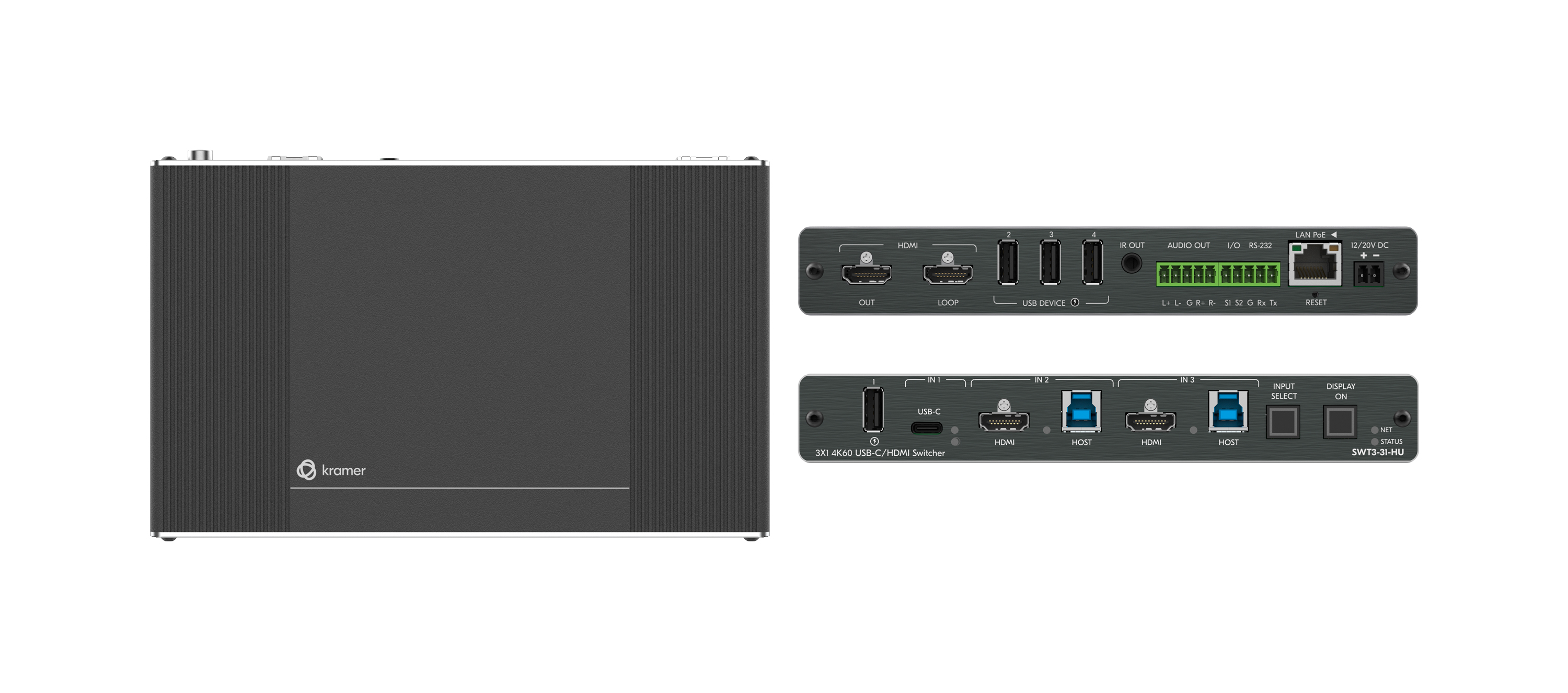SWT3-31-HU 3x1 4K60 USB–C/HDMI Switcher