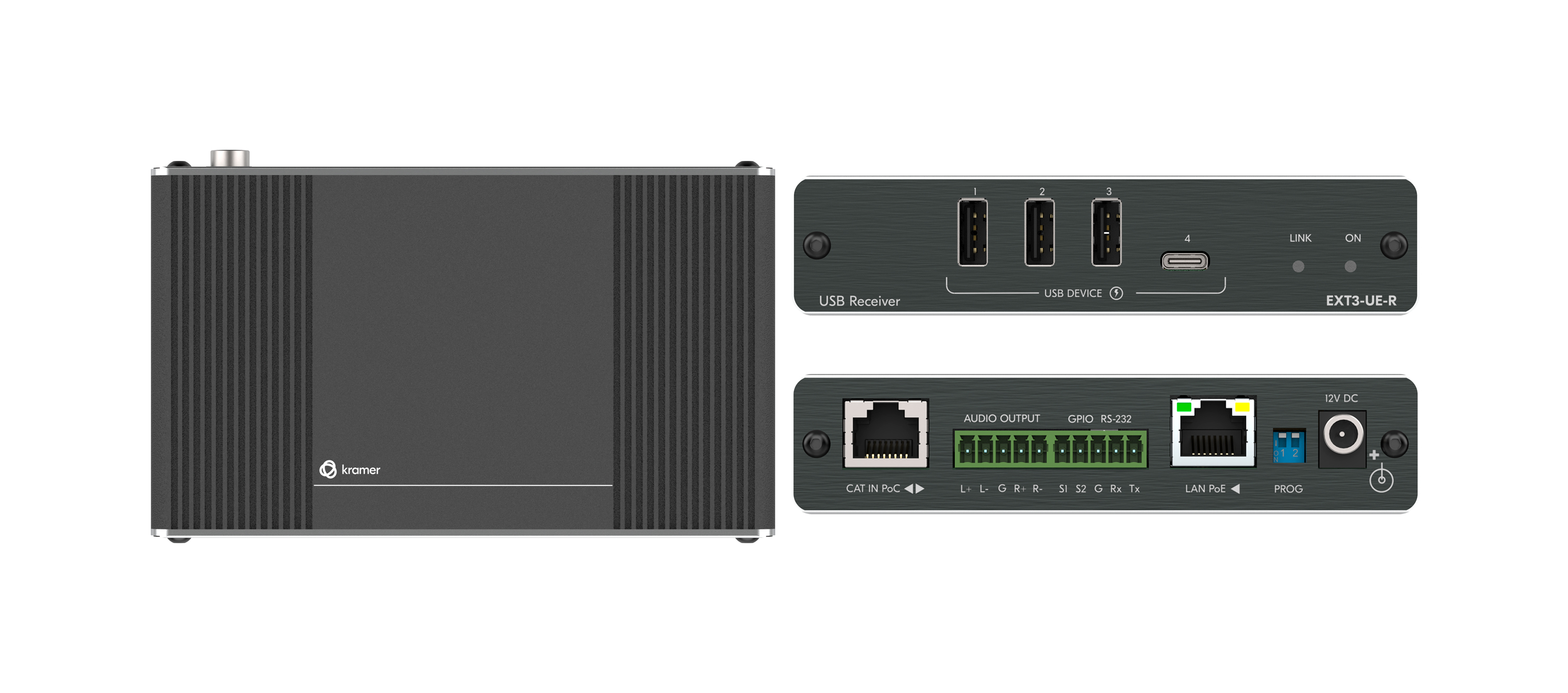 EXT3-UE-R USB 2.0 and Ethernet PoC Receiver