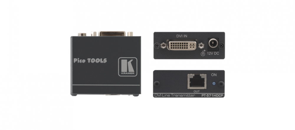 PT-571HDCP DVI HDCP 2.2 Compact Transmitter over PoC Long–Reach DGKat