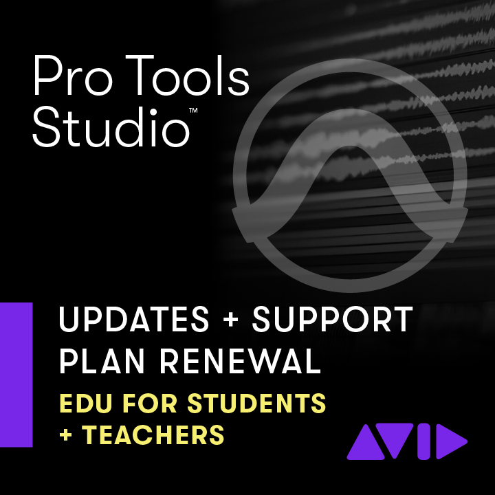 Pro Tools for Education, Studio Version - Perpetual License - 1-Year Software Updates + Support Plan - Student/Teacher