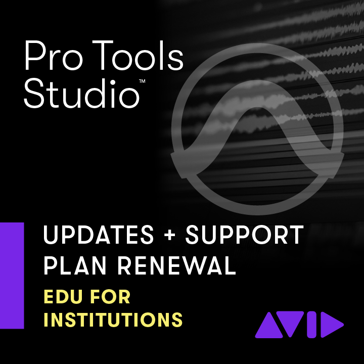 Pro Tools for Education, Studio Version - Perpetual License - 1-Year Software Updates + Support Plan - Academic Institution