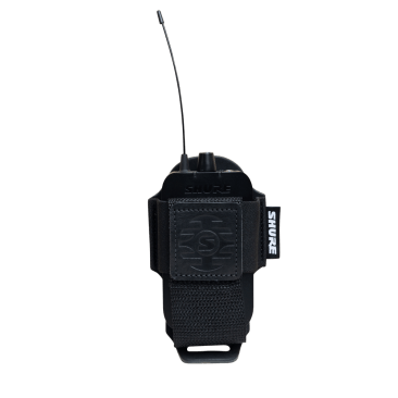 SH-BODYPACK-PBK-L Wireless Bodypack Transmitter Pouch, Black