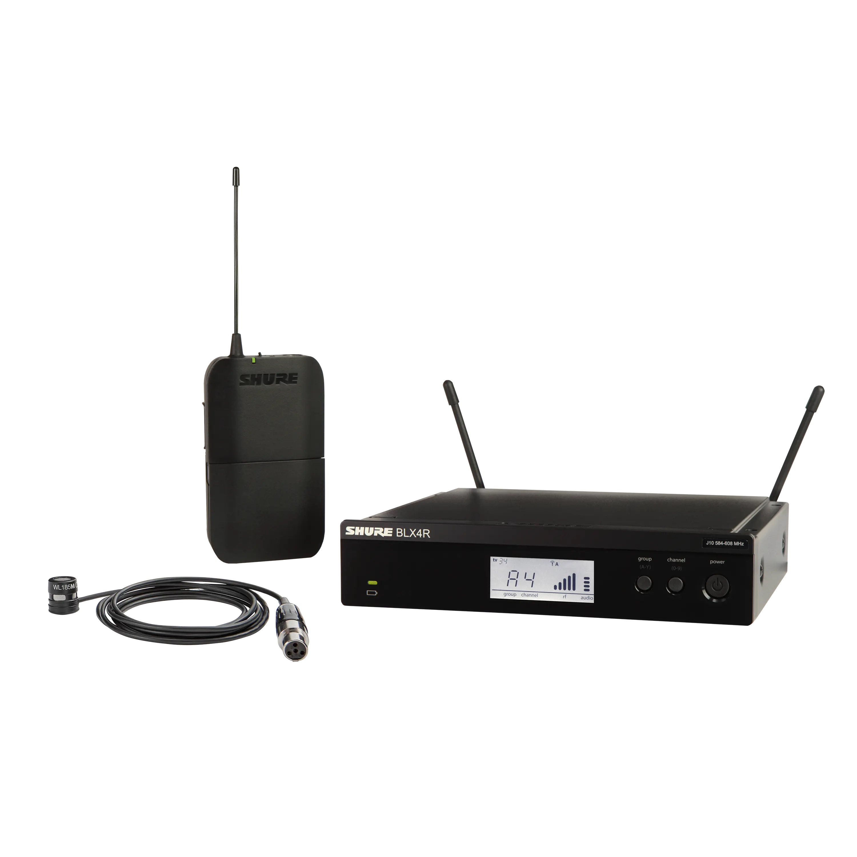 BLX14R/W85M-H11 Wireless Rackmount Presenter System with WL185m Lavalier Microphone