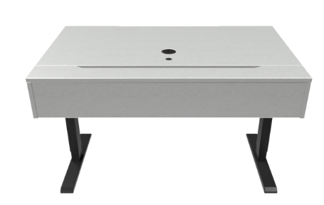 DS3048-LFT BAT Standup Computer Desk, Brushed Aluminum