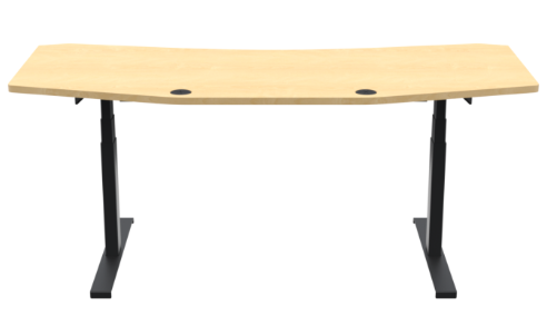 DS72W-LFT FMT Studio Standing Desk, Fusion Maple