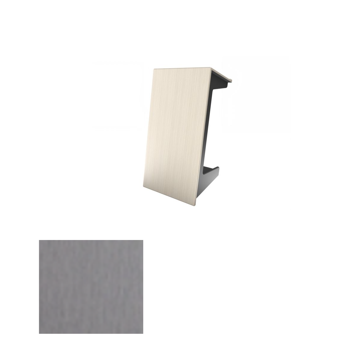 LEX72 BAT Modern Mobile Lectern, Brushed Aluminum